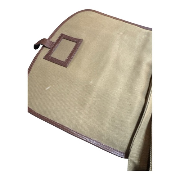 Vintage Woolrich  Brown Leather and Tan Canvas Messenger Bag - Picture 4 of 6